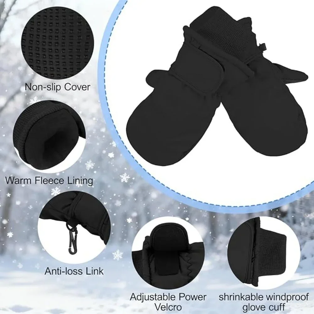 American Trends Girl's‎ Mittens Snow Waterproof Gloves